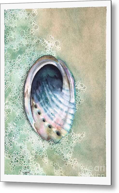 Abalone Metal Print featuring the painting Abalone #1 by Hilda Wagner