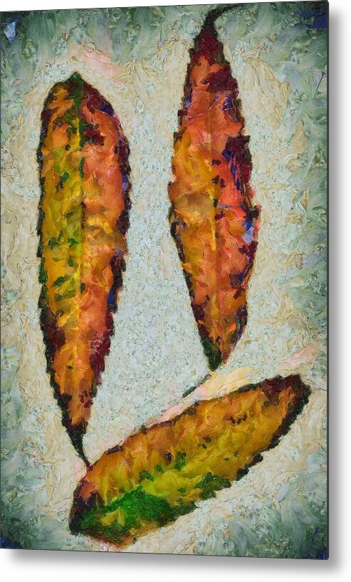 Leaves Metal Print featuring the mixed media Autumn Leaves #1 by Christopher Reed