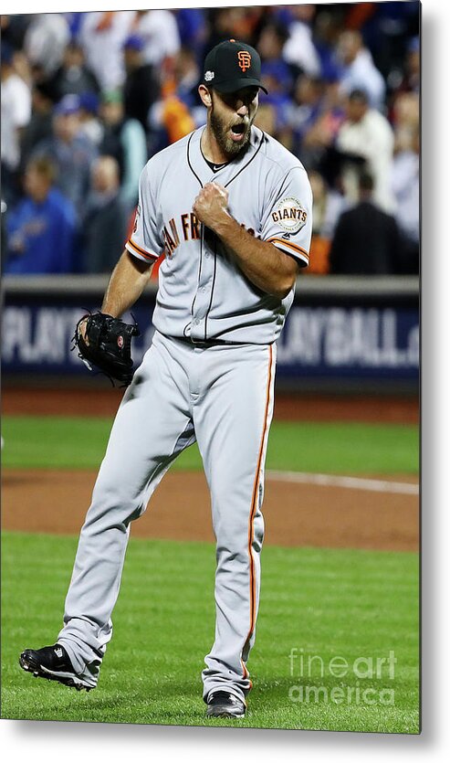 Playoffs Metal Print featuring the photograph Madison Bumgarner by Al Bello