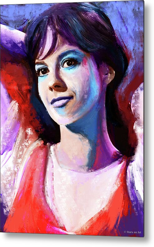 Natalie Wood Metal Print featuring the painting Natalie Wood painting 2 by Movie World Posters