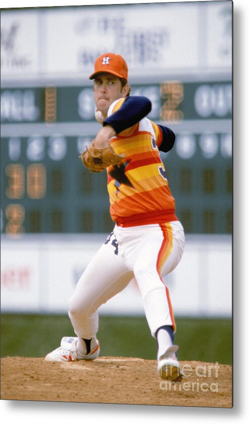 1980-1989 Metal Print featuring the photograph Nolan Ryan #1 by Rich Pilling