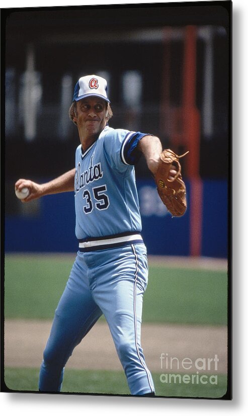 1980-1989 Metal Print featuring the photograph Phil Niekro by Rich Pilling