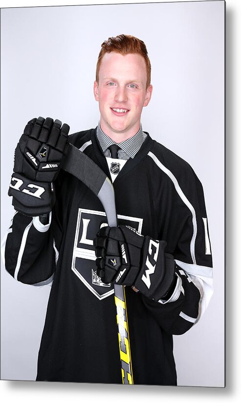 People Metal Print featuring the photograph 2015 NHL Draft - Portraits #16 by Mike Ehrmann