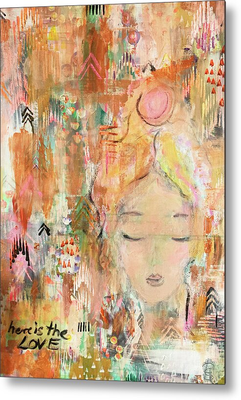 Intuitive Painting Metal Print featuring the drawing Intuitive Painting by Claudia Schoen