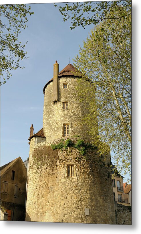 France Metal Print featuring the photograph Promenade des remparts, Goguin Tower, Nevers, Nievre, Burgundy, France #2 by Kevin Oke