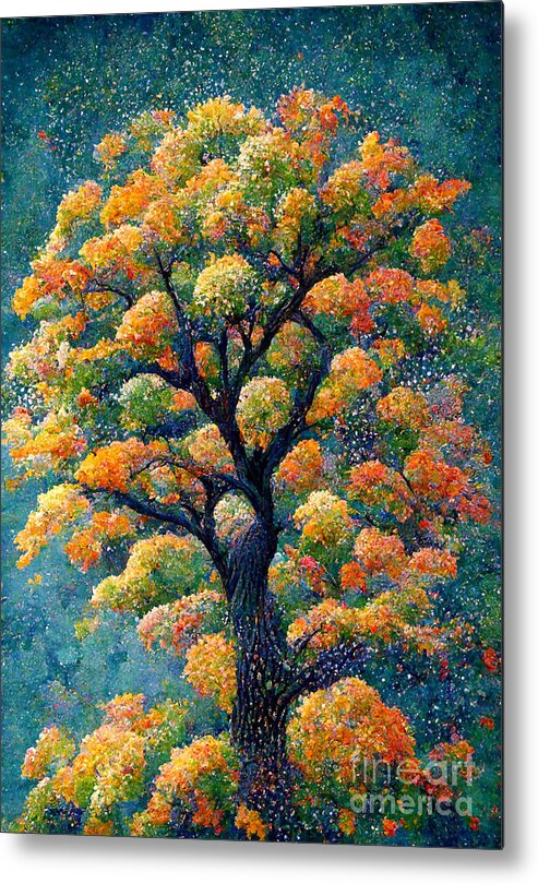 Series Metal Print featuring the digital art Tree fantasy #4 by Sabantha