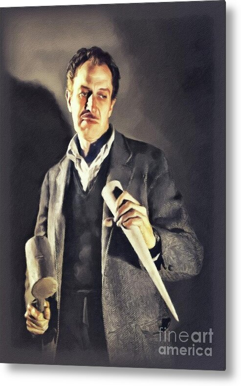 Vincent Metal Print featuring the painting Vincent Price, Hollywood Legend #2 by Esoterica Art Agency