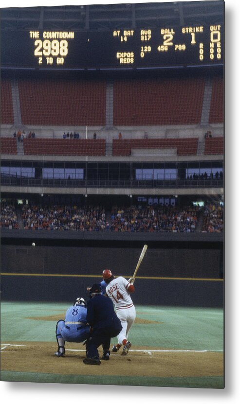 Baseball Pitcher Metal Print featuring the photograph Pete Rose #24 by Focus On Sport