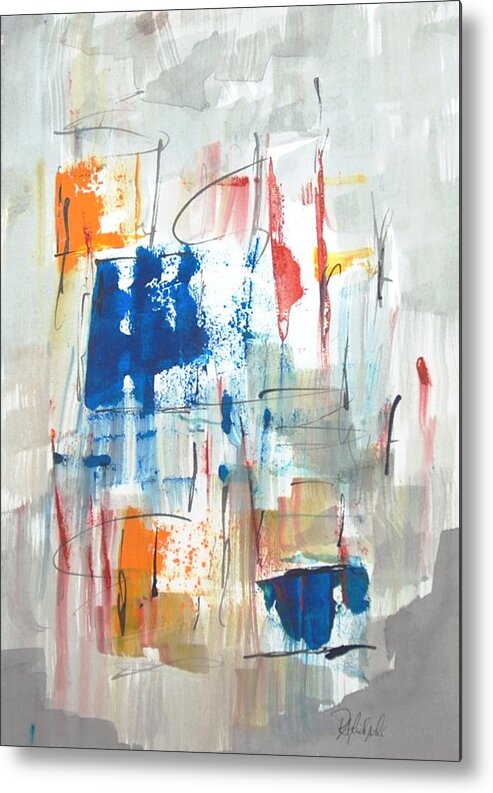  Metal Print featuring the painting Stillness and Motion #2 by Dick Richards