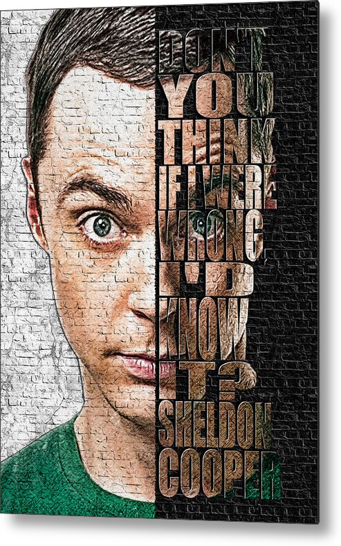 Sheldon Cooper Metal Print by Zdenek Moravek - Fine Art America