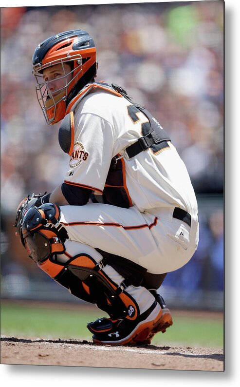 San Francisco Metal Print featuring the photograph Buster Posey by Ezra Shaw
