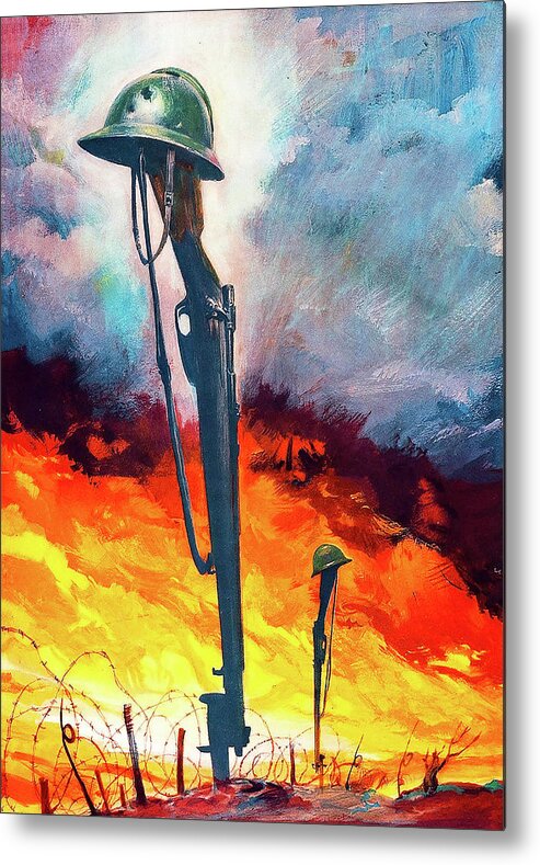 Farewell Metal Print featuring the painting ''A Farewell to Arms'', 1957, movie poster base art by Movie World Posters