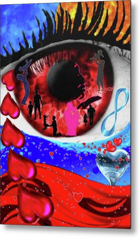 A Fathers Love Poem Metal Print featuring the digital art A Fathers Love Beholders Eye by Stephen Battel