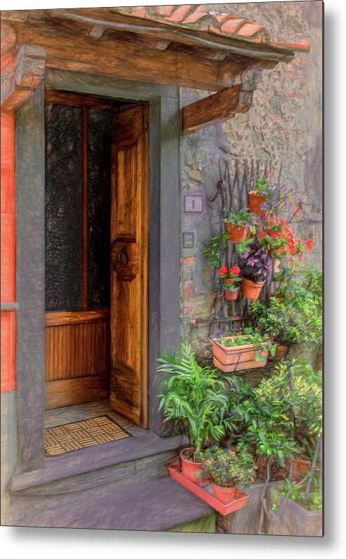 Tuscany Metal Print featuring the photograph A Warm Tuscan Welcome by Marcy Wielfaert