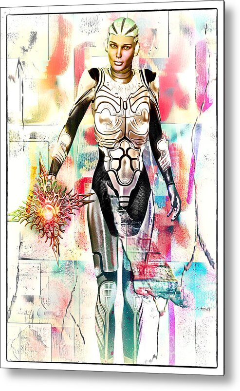 Cyborg Metal Print featuring the digital art A1 Model 2030 by Shadowlea Is