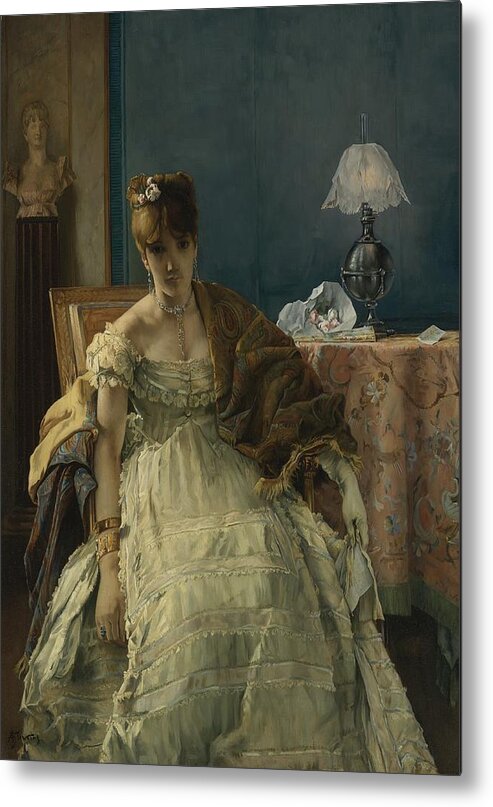 Modern Metal Print featuring the painting Alfred Stevens Lovelorn by Timeless Images Archive