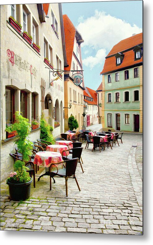 Cafe Metal Print featuring the photograph Alstadt Cafe by Sharon Foster