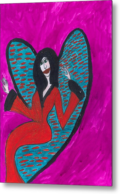 Angel Metal Print featuring the painting Amatrea Angel by Victoria Mary Clarke