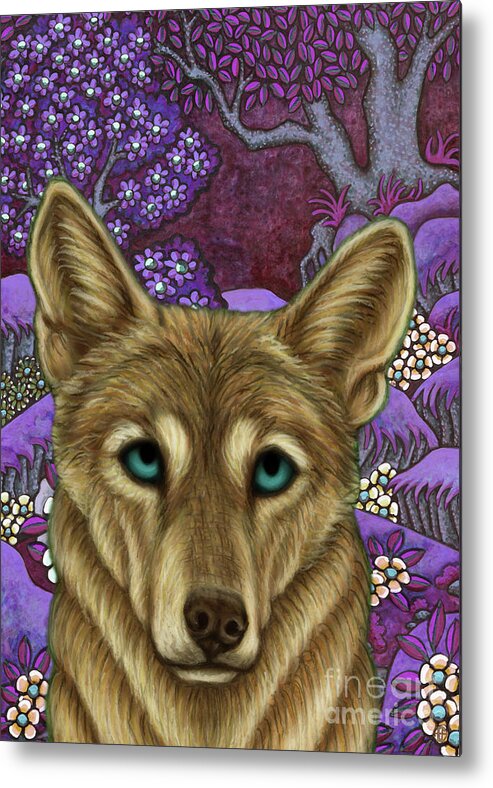 Wolf Metal Print featuring the painting Arabian Knight by Amy E Fraser