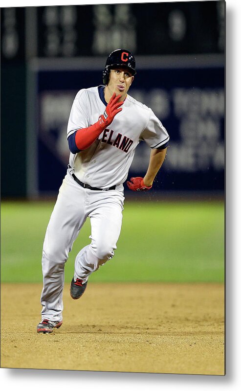 American League Baseball Metal Print featuring the photograph Asdrubal Cabrera by Ezra Shaw