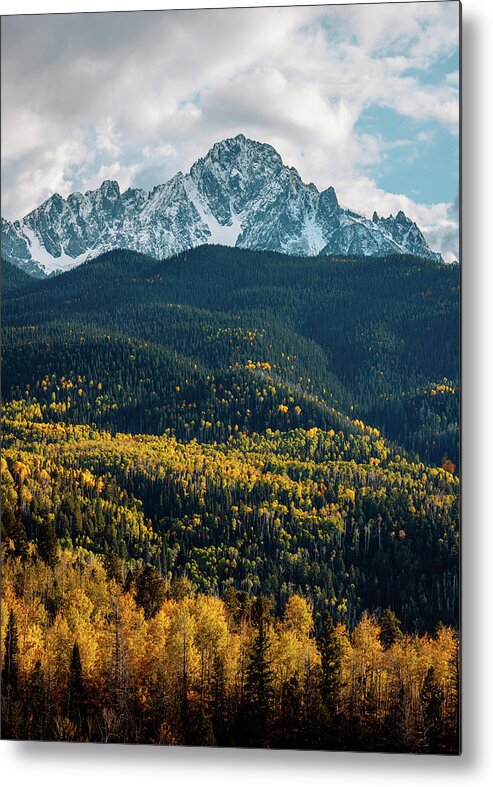 Mount Sneffels Metal Print featuring the photograph Aspens at Mount Sneffels by Kevin Schwalbe