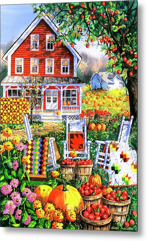 Autumn Metal Print featuring the painting Autumn Joy by Diane Phalen