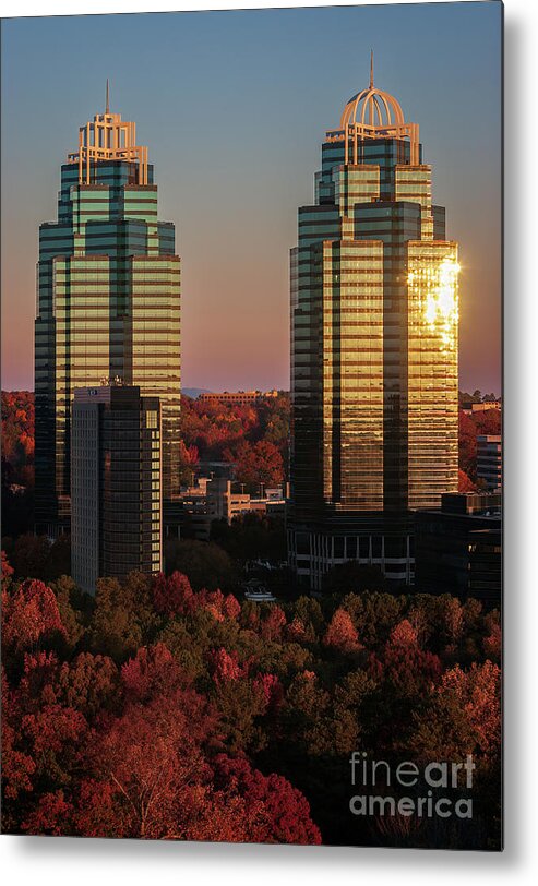King & Queen Buildings Metal Print featuring the photograph Autumns King And Queen by Doug Sturgess