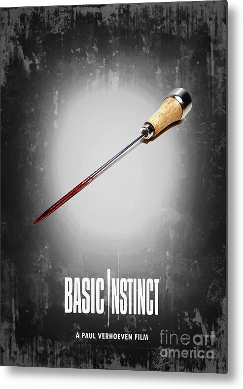 Movie Poster Metal Print featuring the digital art Basic Instinct by Bo Kev