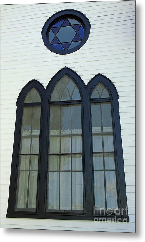Stained Glass Metal Print featuring the photograph Beautiful Church Windows by D Hackett