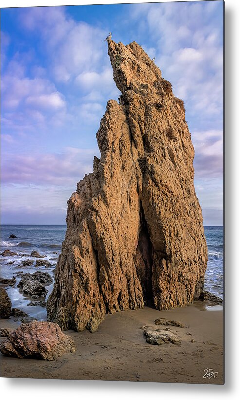 El Matador Beach Metal Print featuring the photograph Big Rock At El Matador by Endre Balogh