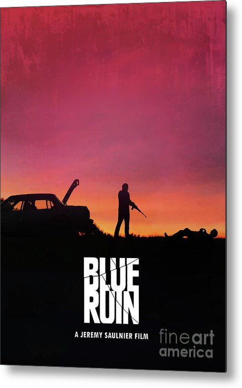 Movie Poster Metal Print featuring the digital art Blue Ruin by Bo Kev