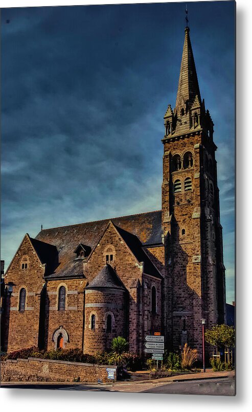 Catholic Church Metal Print featuring the photograph Cathedral St. Pere Marc En Poulet by Elf EVANS