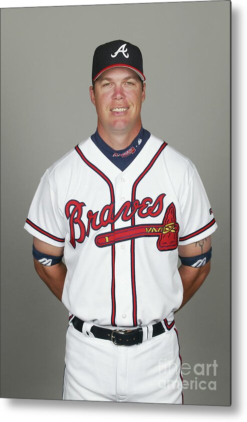 Media Day Metal Print featuring the photograph Chipper Jones by Tony Firriolo
