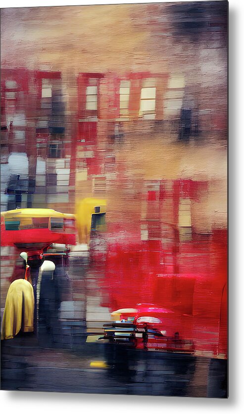 City Metal Print featuring the digital art City Life Abstract Impressions 05 by Matthias Hauser
