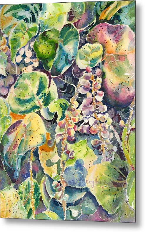 Sea Grapes Metal Print featuring the painting Color in Motion by Mary Haley-Rocks