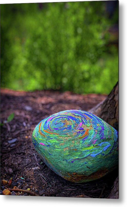 Landscape Metal Print featuring the photograph Colorful Rock by Lora J Wilson
