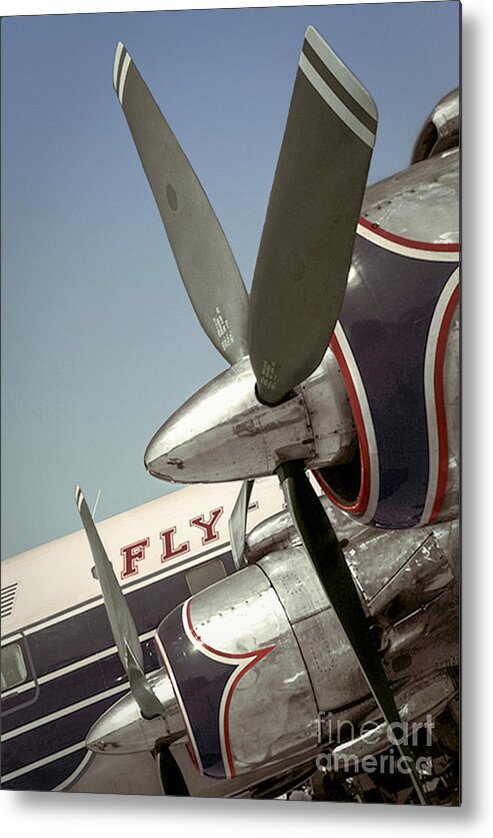 Aviation Metal Print featuring the photograph DC7 Engines by Franchi Torres