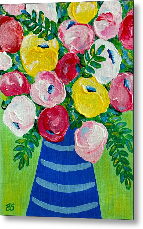 Floral Bouquet Metal Print featuring the painting Delightful by Beth Ann Scott
