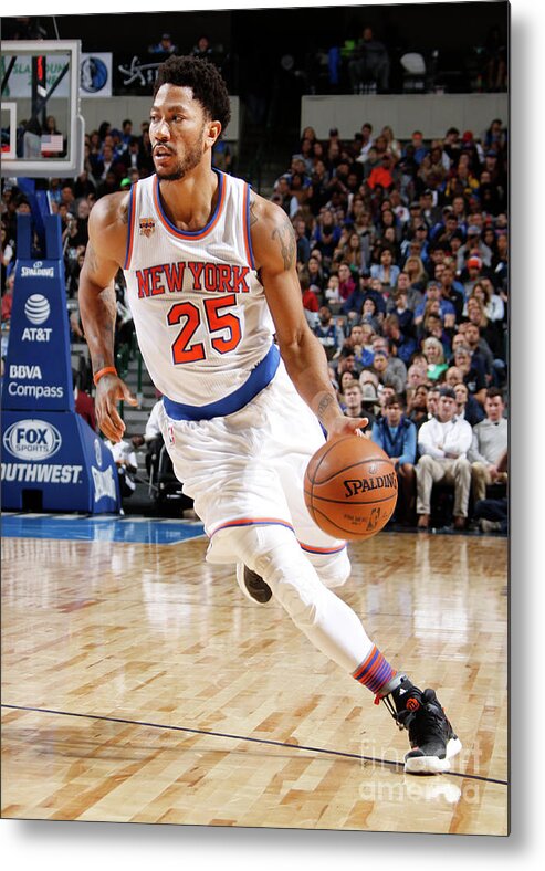 Nba Pro Basketball Metal Print featuring the photograph Derrick Rose by Danny Bollinger