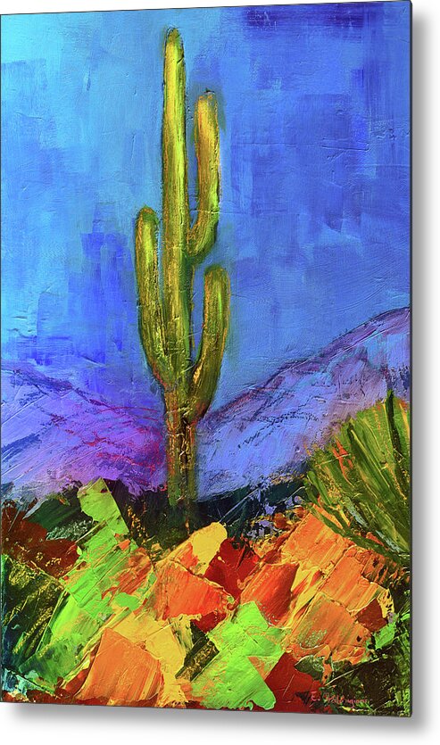 Desert Metal Print featuring the painting Desert Giant by Elise Palmigiani