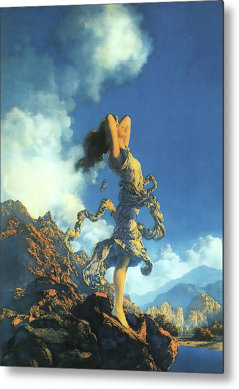 Maxfield Parrish Metal Print featuring the photograph Ecstasy by Maxfield Parrish