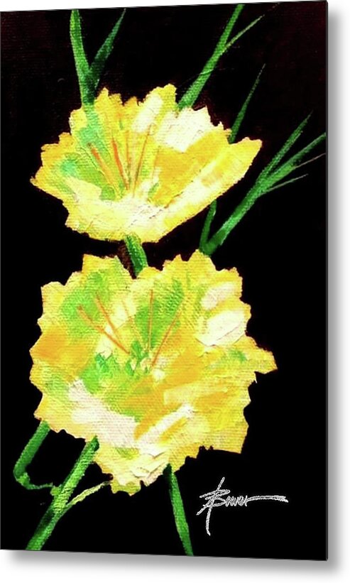 Wildflower Metal Print featuring the painting Evening Primrose by Adele Bower