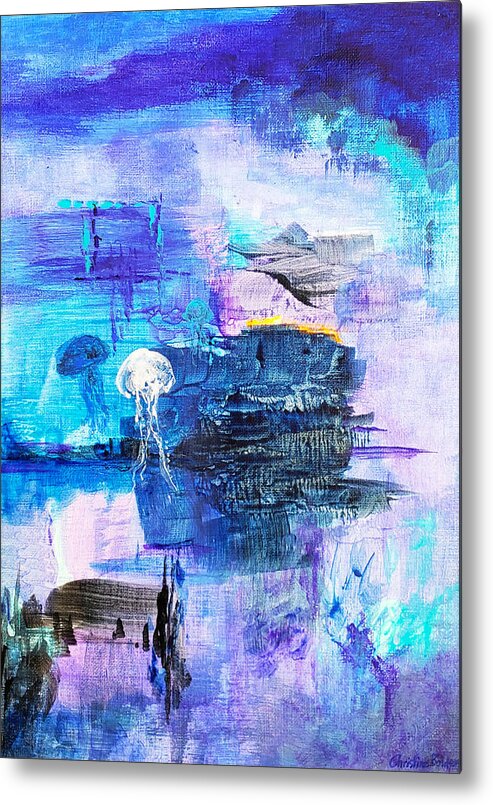 Abstract Metal Print featuring the painting Extraordinary by Christine Bolden