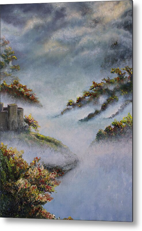 Beautiful Metal Print featuring the painting Fall Mist by Medea Ioseliani