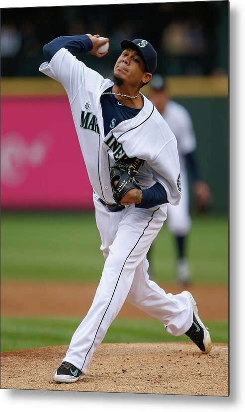 People Metal Print featuring the photograph Felix Hernandez by Otto Greule Jr
