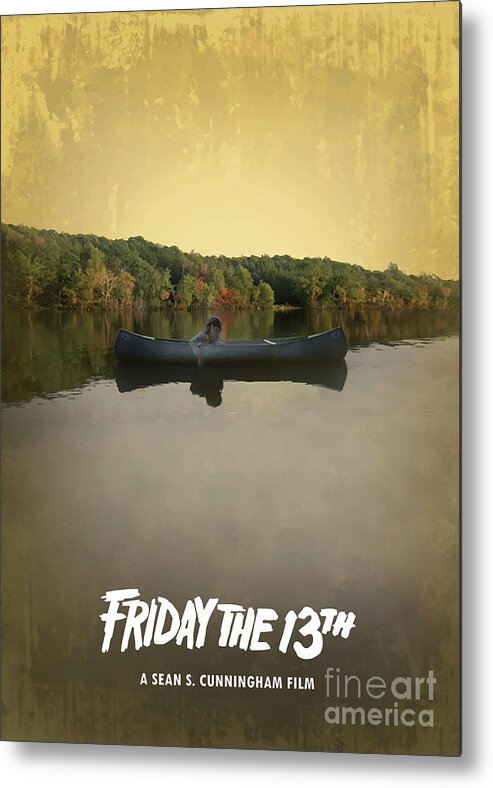 Movie Poster Metal Print featuring the digital art Friday The 13th by Bo Kev