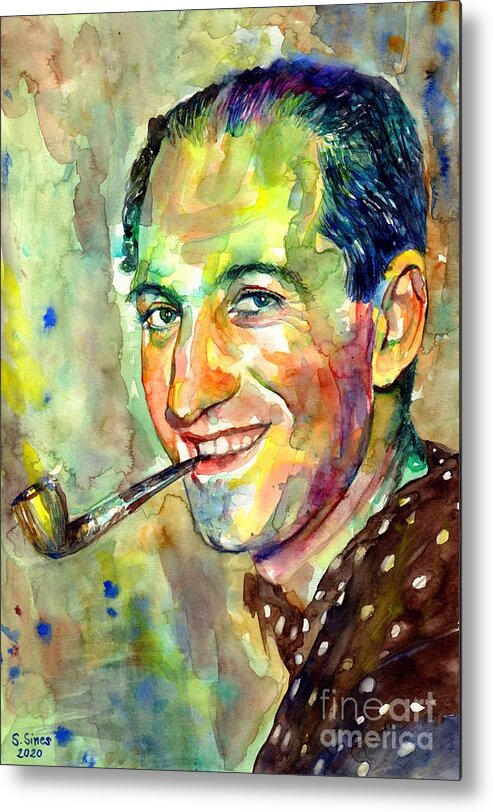 George Gershwin Metal Print featuring the painting George Gershwin Portrait by Suzann Sines