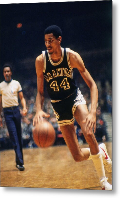 Nba Pro Basketball Metal Print featuring the photograph George Gervin by Nba Photos