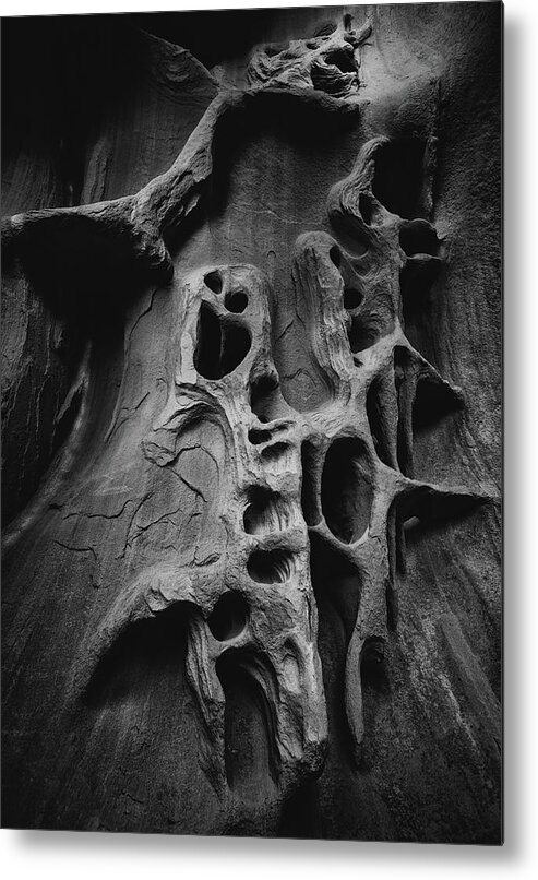 Mono Metal Print featuring the photograph Ghosts on the Wall by Darren White