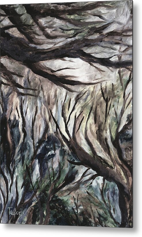  Metal Print featuring the painting Gothic Trees by FT McKinstry